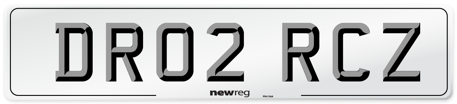 DR02 RCZ Number Plate from New Reg